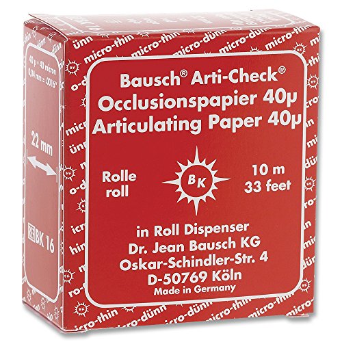 Bausch Articulating Papers BK16 Articulating Paper Rolls Red 22mm X 10m