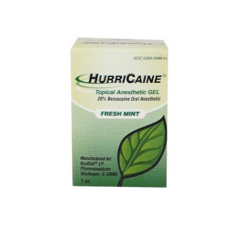 Beutlich 0998-31 Hurricaine Topical Gel 20% Benzocaine Fresh Mint 1 Oz