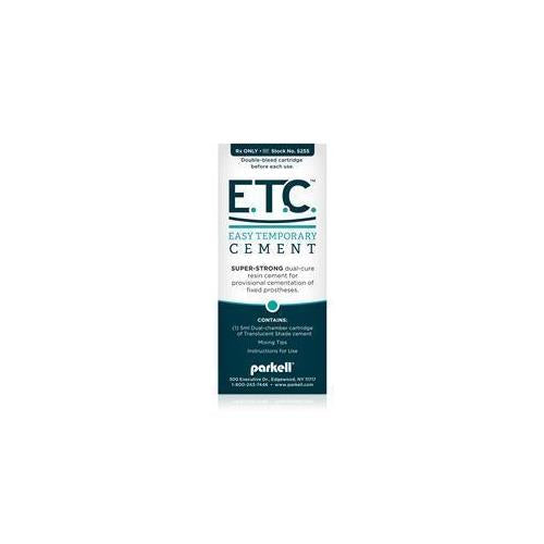 Parkell S255 E.T.C. East Temporary Cement Syringe 5 mL Translucent Eugenol Free