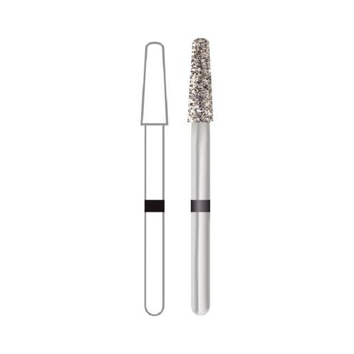 Dentsply Sirona 471217 Midwest FG Friction Grip 856-021SC Round End Taper Super Coarse Grit Diamond Burs 5/Pk