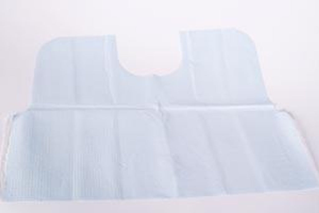 Tidi 917901 Contour Neck Dental Patient Bibs 18" X 22" 3-Ply White 400/Cs