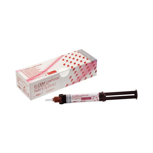 GC 009545 G-Cem LinkForce Dual Cure Resin Cement Syringe Translucent 010121 8.7 Gm