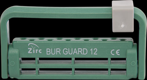 Zirc Dental 50Z406D Steri-Bur 12 Hole Bur Holder Guard Green Adjustable
