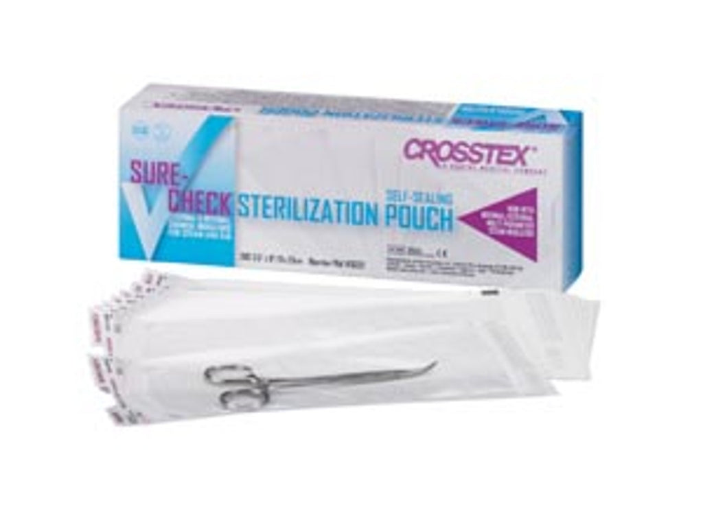 Crosstex SCL5152 Duo-Check Self-Sealing Sterilization Pouches 5" x 15" 200/Bx