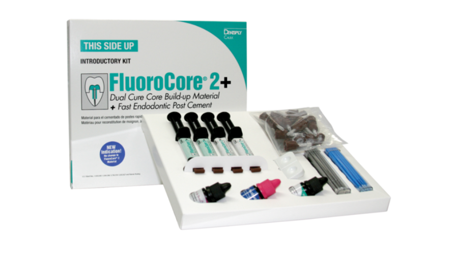 Dentsply 612402 FluoroCore 2+ Core Buildup Syringe Refill Blue 4/Pk
