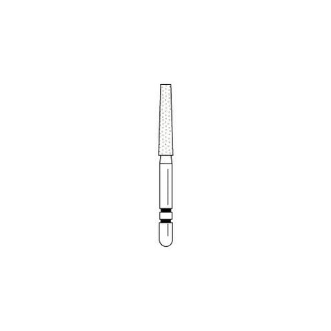 Premier Dental 2015348 Two Striper FG Friction Grip 7049C Flat End Taper Coarse Grit Diamond Burs 5/Pk