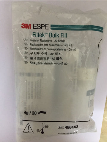 3M ESPE 4864A2 Filtek Bulk Fill Posterior Restorative Capsules 0.2 Gm 20/PK A2