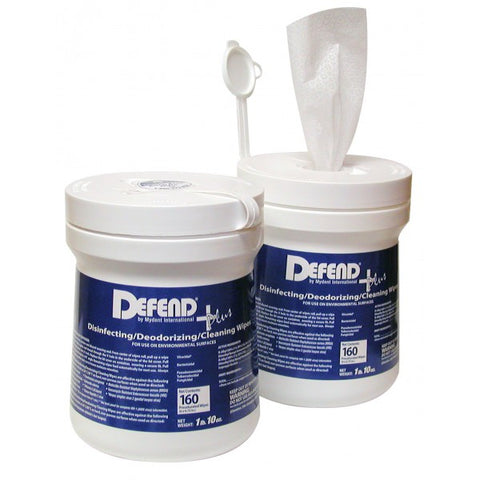 Mydent SO9000 Defend Plus Disinfecting Deodorizing Cleaning Wipes 6" x 6" 160/Can