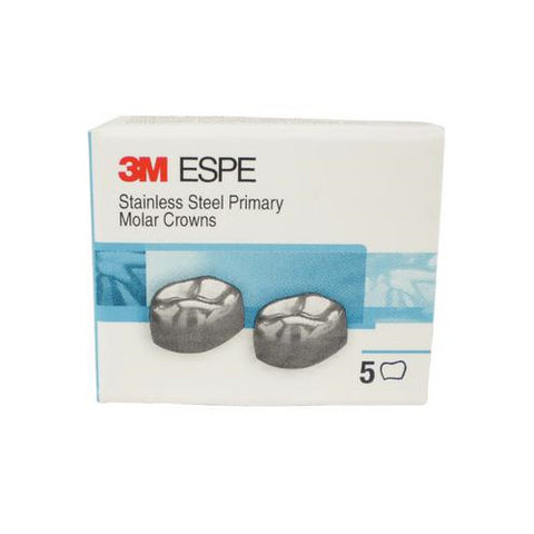 3M ESPE DLR6 Nichro Stainless Steel 1st Primary Molar Crowns #6 Lower Right 5/Pk