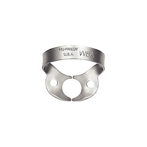 Hu-Friedy RDCMW8A Rubber Dam Dental Clamp #W8A Wingless Molar Satin Finish