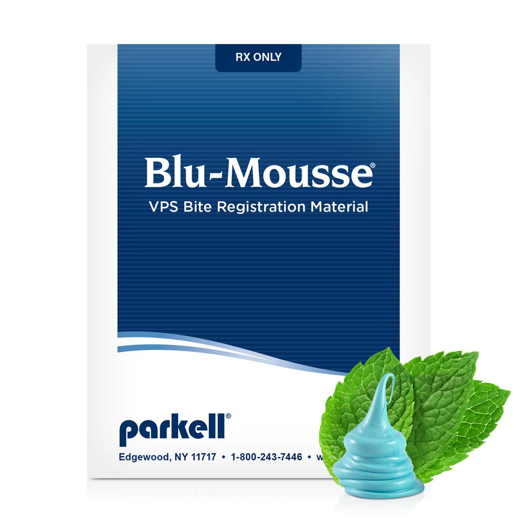 Parkell S437S Blu-Mousse VPS Bite Registration Material Split Cartridges 2/Pk