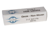 House Brand Dentistry 100202 Non-Woven Gauze 2" X 2" Non-Sterile 4-Ply 5000/Cs