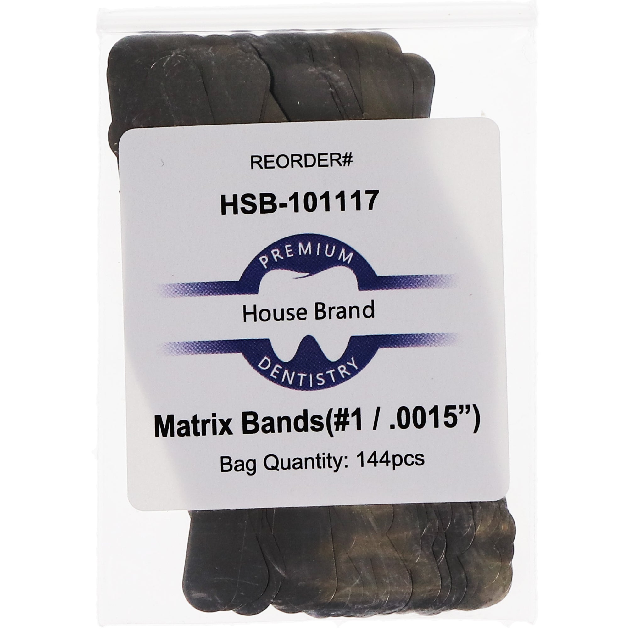 House Brand Dentistry 101117 Matrix Bands Size #1 Thickness .0015