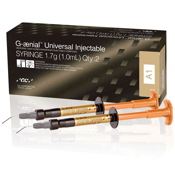 GC 012364 G-aenial Universal Injectable Dental Composite Syringes A1 2/Pk 1.7 Gm