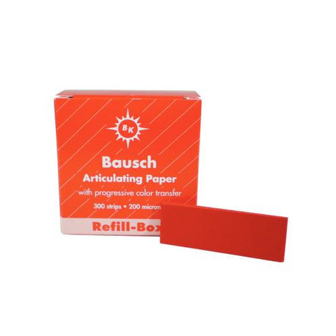 Bausch BK1002 Articulating Paper Strips .008" 200 Microns Red 300/pk
