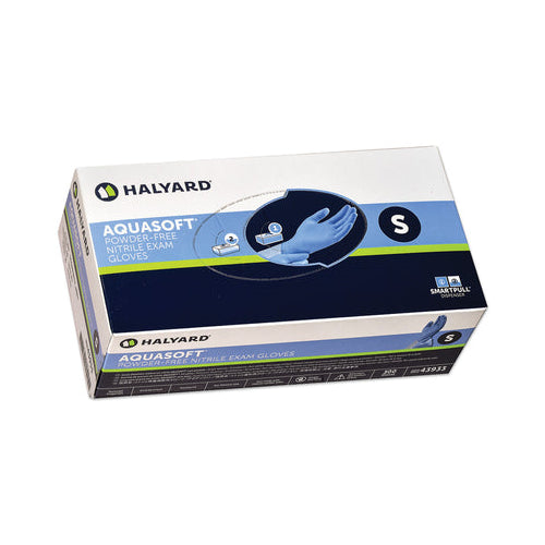 Halyard 43933 Kimberly Clark AquaSoft Blue Nitrile Exam Gloves Small 300/Bx