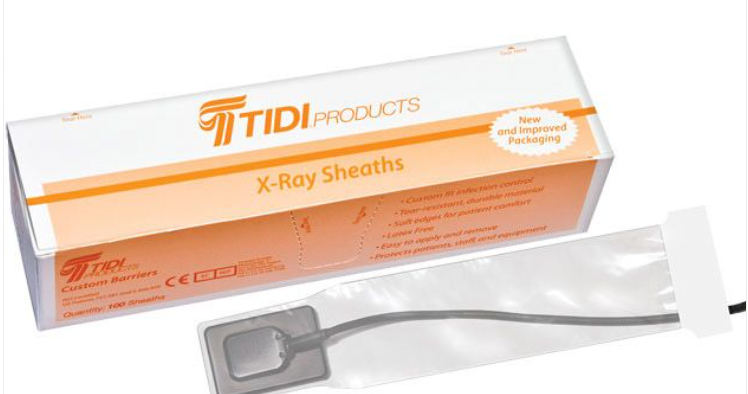 Tidi 20825 Dental X-Ray Sensor Barrier Sheaths Schick Size #2 100/Pk