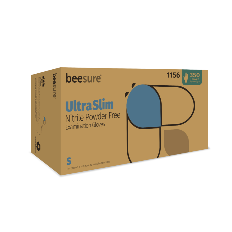 Cranberry BE1156 BeeSure UltraSlim Nitrile Exam Gloves Small 350/Box