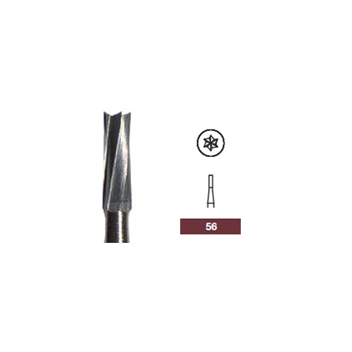 Beavers Kerr Dental Midwest Friction Grip FG #56 Straight Fissure Plain Carbide Burs 100/Pk