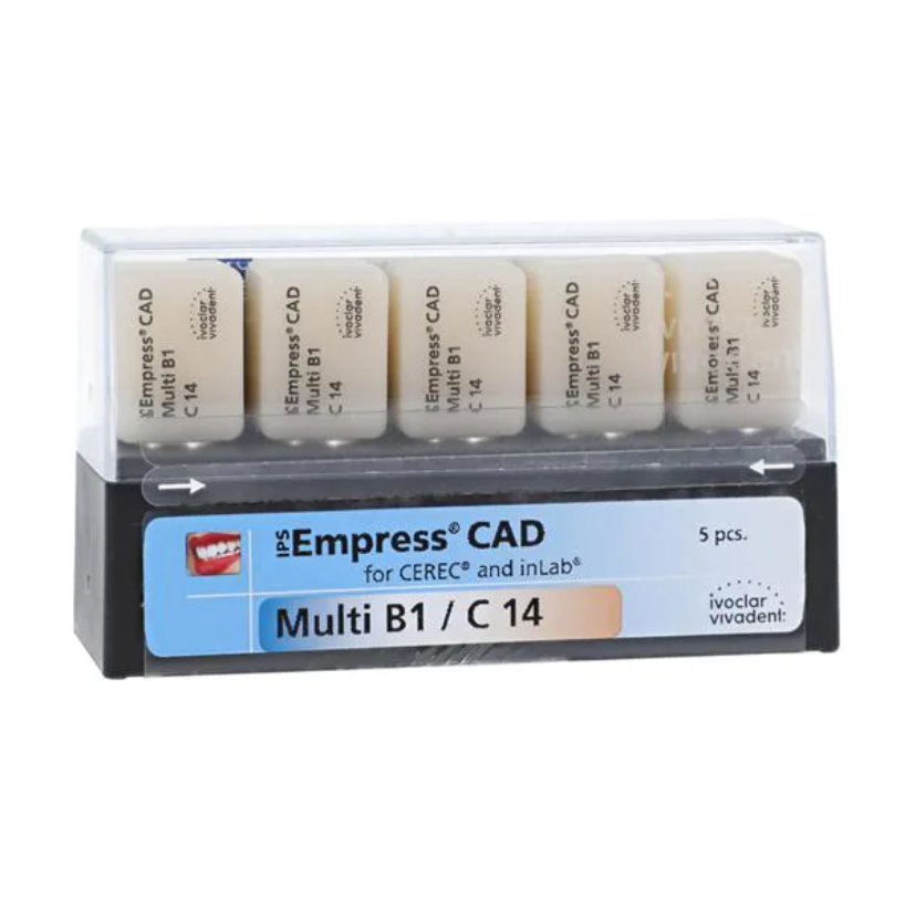 Ivoclar Vivadent 602602 Empress CAD inLab CEREC Dental Blocks Multi B1 C14 5/Pk