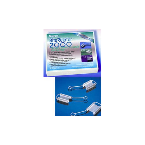 Temrex 790 Bite Relator 2000 Tray Frames & Inserts Wide Multi-Pak 6/Pk