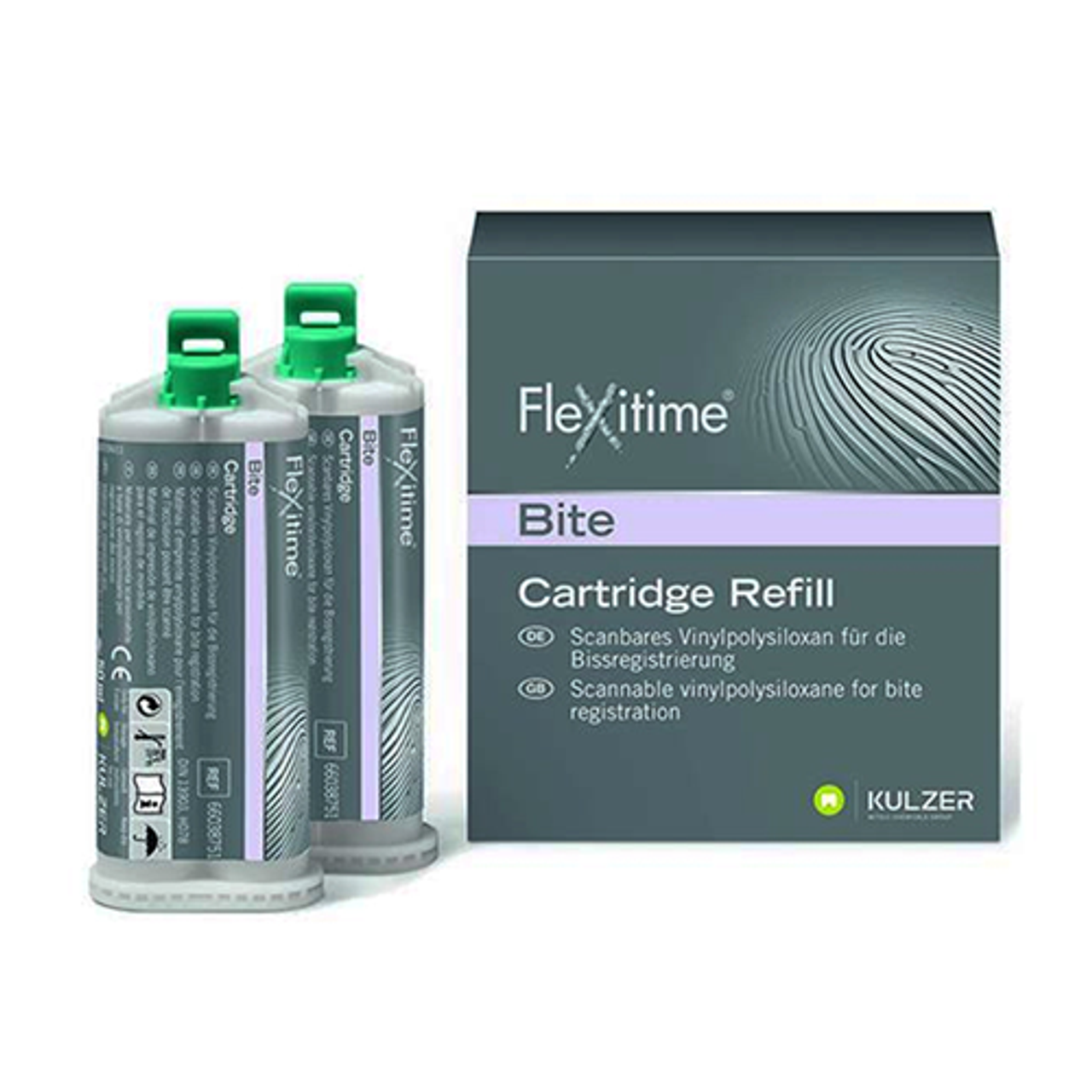 Kulzer 50066038 Flexitime Bite Registration Material Cartridge 2/Pk 50 mL