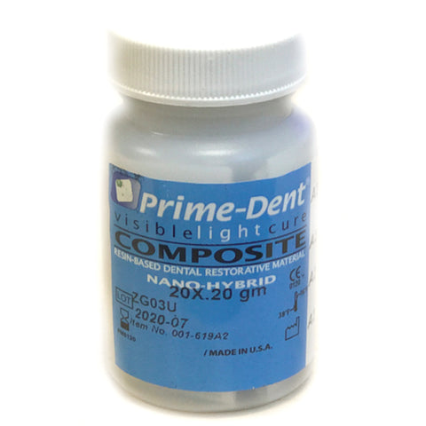 Prime Dental 001-619A2 Nano Hybrid VLC Composite Compules A2 20/Pk 0.20 Gm