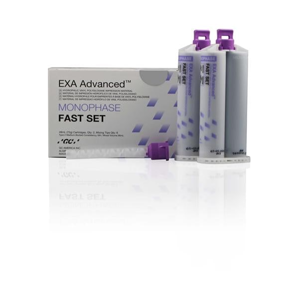 GC 137112 EXA Advanced VPS Impression Material Monophase Fast Set 2/Pk 48 mL