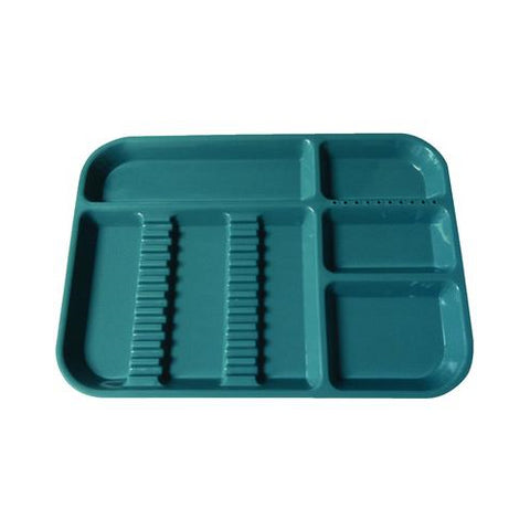 Plasdent 300BD-14 Set-Up Tray Divided Size B Ritter Plastic 13.5" X 9 5/8" X 7/8" Teal