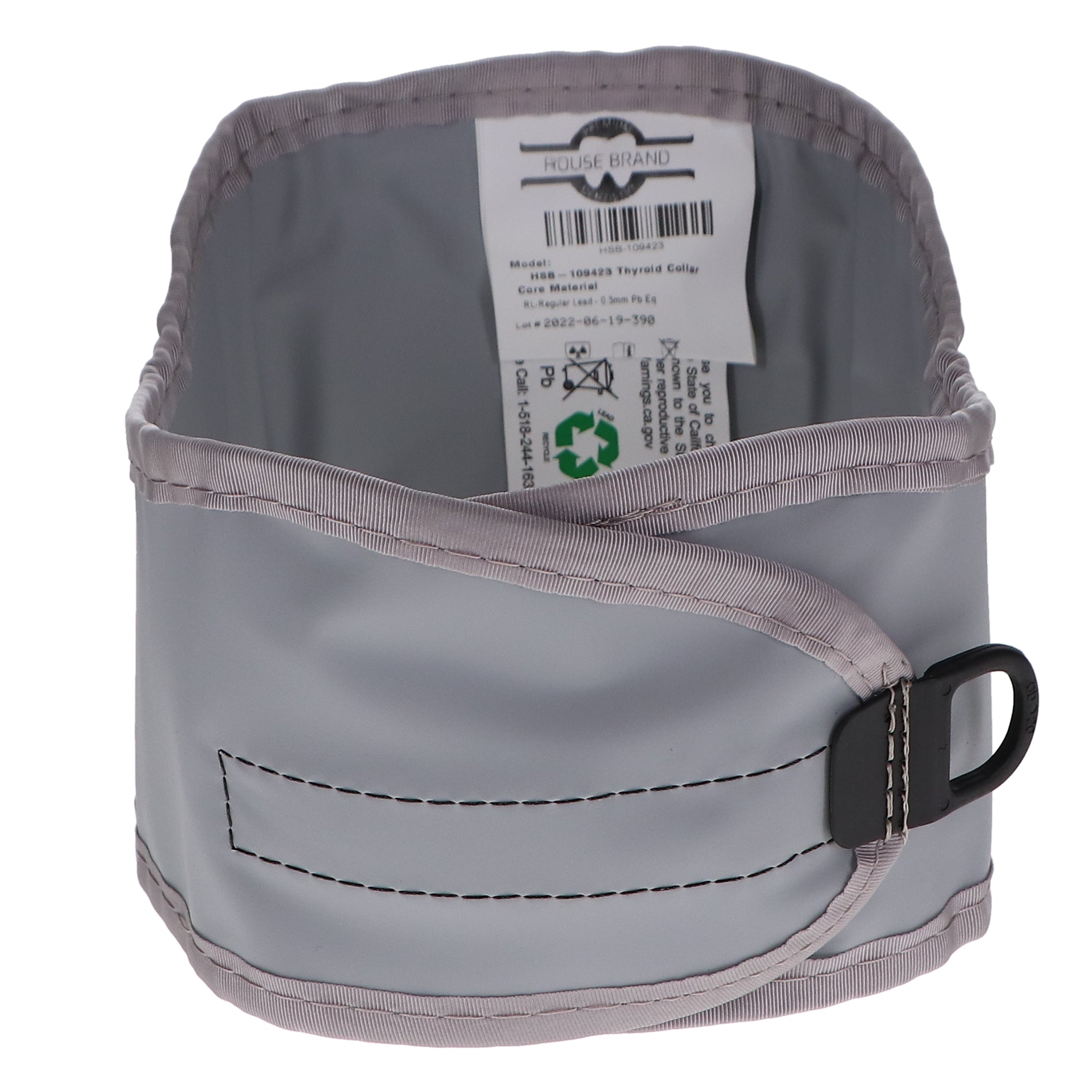 House Brand Dentistry 109423 Lead Dental Apron Thyroid Collar Grey