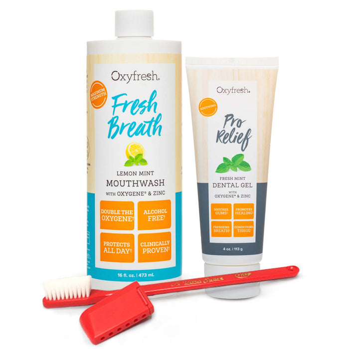 Oxyfresh 625 Post-Surgical Care Dental Kit Mouthwash 16 Oz Relief Gel 4 Oz