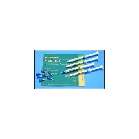 Pulpdent MULTI Multi-Cal Calcium Hydroxide Preparation Syringes Kit 1.2 mL 4/Pk EXP Jan 2024