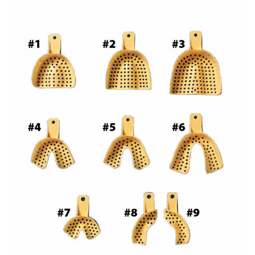 WaterPik 013451-000 Tra-Ten #1 Small Upper Perforated Impression Trays 12/Pk