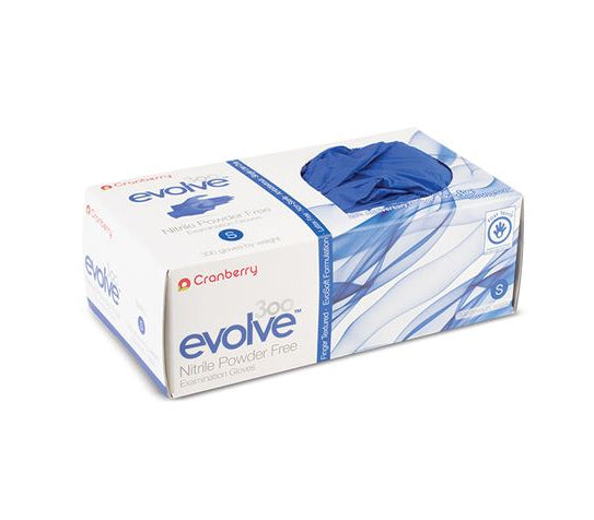 Cranberry 3306 Evolve 300 Nitrile Examination Gloves Powder Free Small 300/Bx