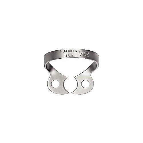 Hu-Friedy RDCMW2 Rubber Dental Dam Clamp Satin Finish W2 Wingless