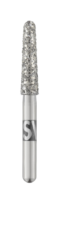 SS White 856-021SC Piranha FG Friction Grip Round End Taper Super Coarse Grit Diamond Burs 25/Pk