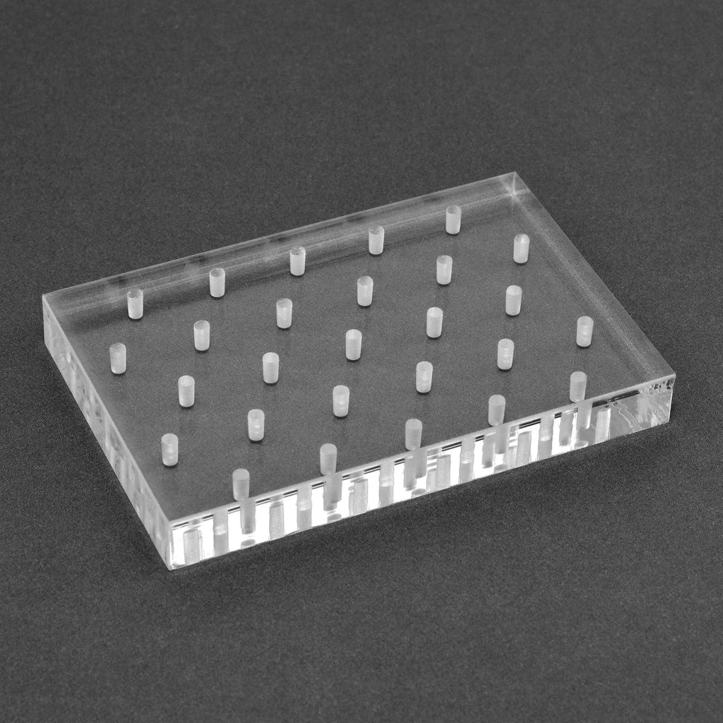 Palmero 1516AFG Dental Bur Block 27-Hole FG Clear Plexiglass