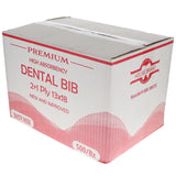 House Brand Dentistry 109213 Dental Patient Bibs 2+1 Ply 13" X 18" 500/Bx Dusty Rose