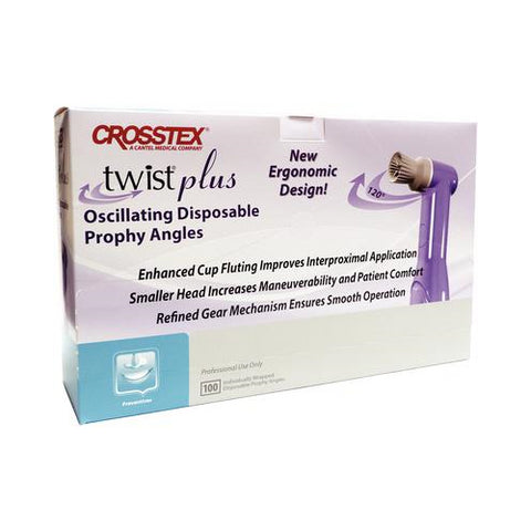Crosstex International TPLUSPASC Twist Plus Prophy Angles Soft Cup 100/Pk