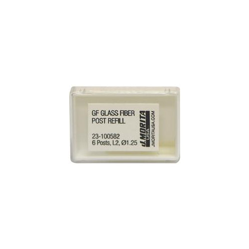 J Morita 23-100582 Glass Fiber Dental Posts L2 Translucent 6/Bx