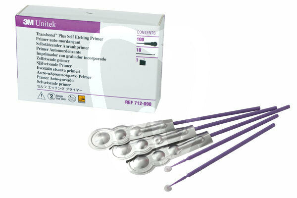 3M ESPE 712-090 TransBond Plus Self Etching Dental Primer L-Pops 100/Pk EXP Apr 2026