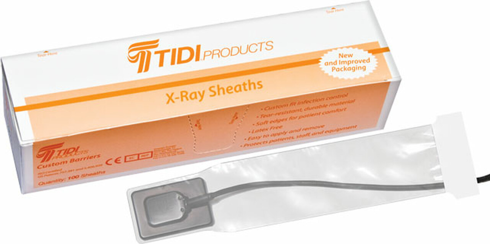 Tidi 20824 Dental X-Ray Sensor Sheaths Schick Size #1 1.875