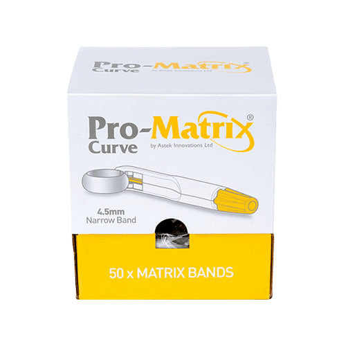 Young Dental 19001 Pro-Matrix Bands 4.5mm Narrow Contoured Yellow 50/Bx