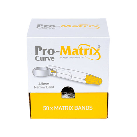 Young Dental 19001 Pro-Matrix Bands 4.5mm Narrow Contoured Yellow 50/Bx