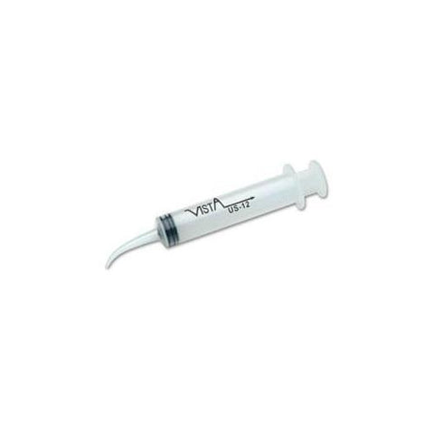 Vista Dental 316600 US-12 Curved Utility Disposable Plastic Syringe 50/Bx