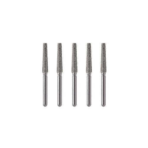 Abrasive Technology 703.8F FG Friction Grip Two Striper Fine Grit Flat End Taper Diamond Burs 5/Pk 2015375