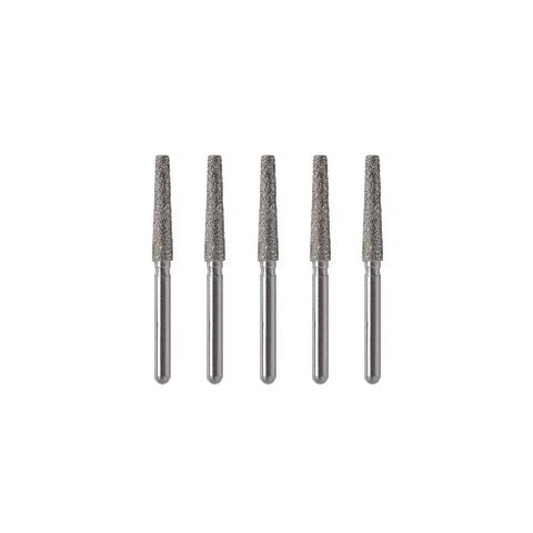 Abrasive Technology 703.8F FG Friction Grip Two Striper Fine Grit Flat End Taper Diamond Burs 5/Pk 2015375