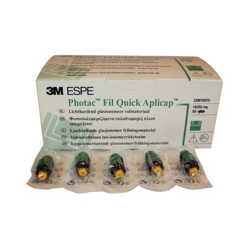 3M ESPE 61050 Photac Fil Quick Aplicap Glass Ionomer Restorative Capsules B2 50/Pk