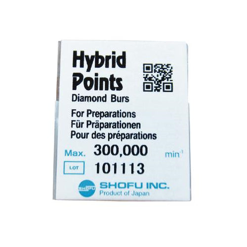 Shofu Dental 0911-1 FG Friction Grip Hybrid Points #245 Regular Grit Diamond Bur 1/Pk