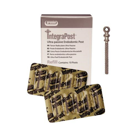 Premier Dental 3001105 IntegraPost Titanium Alloy Posts Refills Size #3 10/Pk